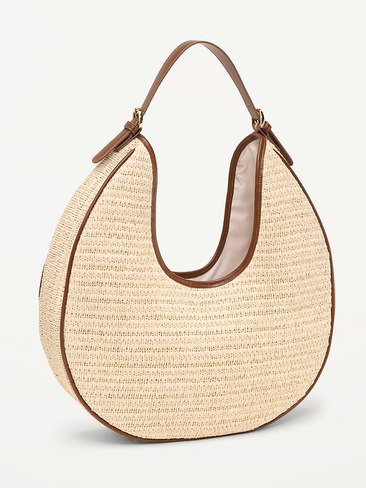 Old Navy Oversized Raffia Hobo Bag — photo 1