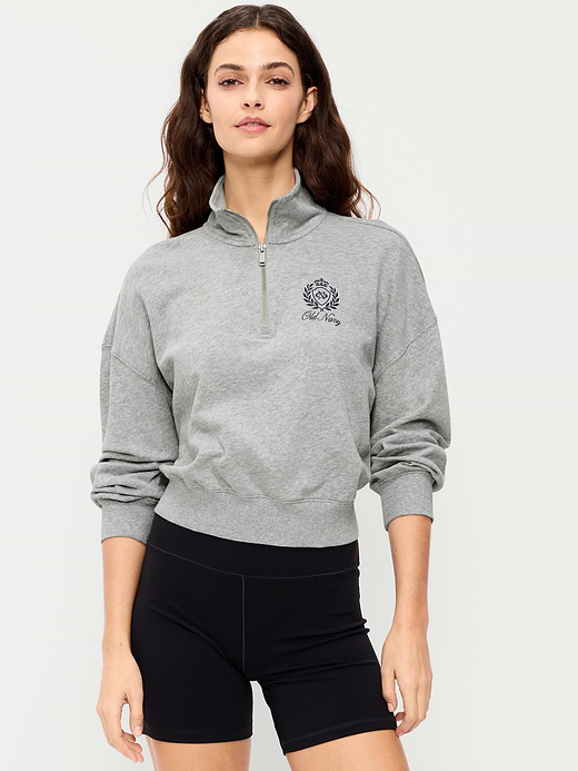 Old Navy Terry Oversized Logo Half-Zip Sweatshirt — photo 1