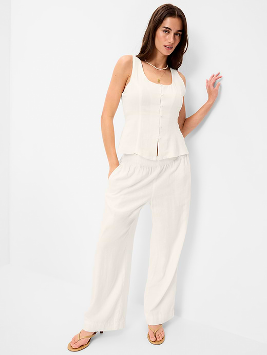 Old Navy Button-Down Linen Blend Top — photo 4