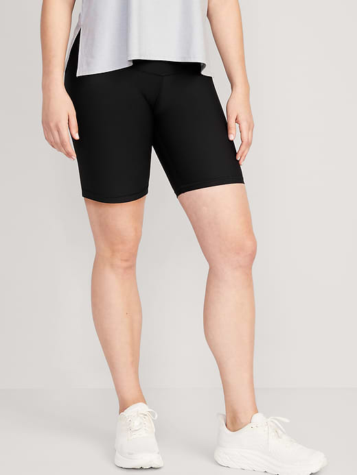 Old Navy Maternity Full-Panel PowerSoft Postpartum Support Biker Shorts -- 8-inch inseam