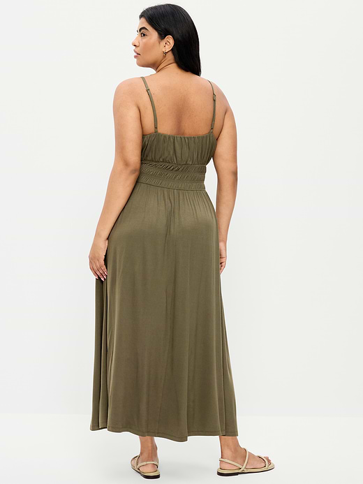 Old Navy Fit & Flare Jersey Smocked-Waist Midi Dress — photo 8
