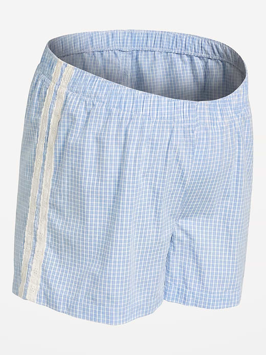 Old Navy Maternity Poplin Boxer Pajama Shorts — photo 5