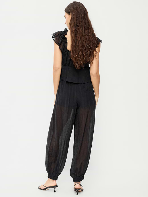 Old Navy High-Waisted Sheer Chiffon Harem Pants — photo 4
