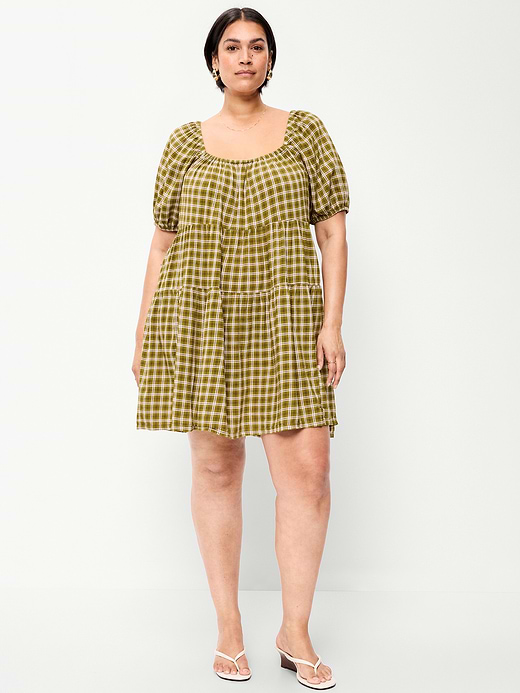 Old Navy Puff-Sleeve Smocked Mini Swing Dress — photo 9