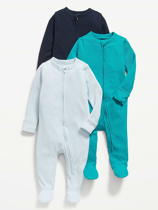 Old Navy 2-Way-Zip Sleep & Play Footed One-Piece 3-Pack for Baby — photo 1