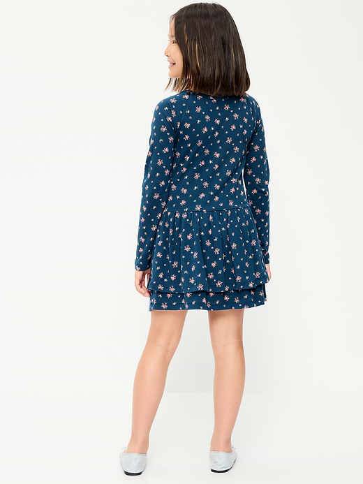 Old Navy Fitted Long-Sleeve Ruffled Dress for Girls — photo 3