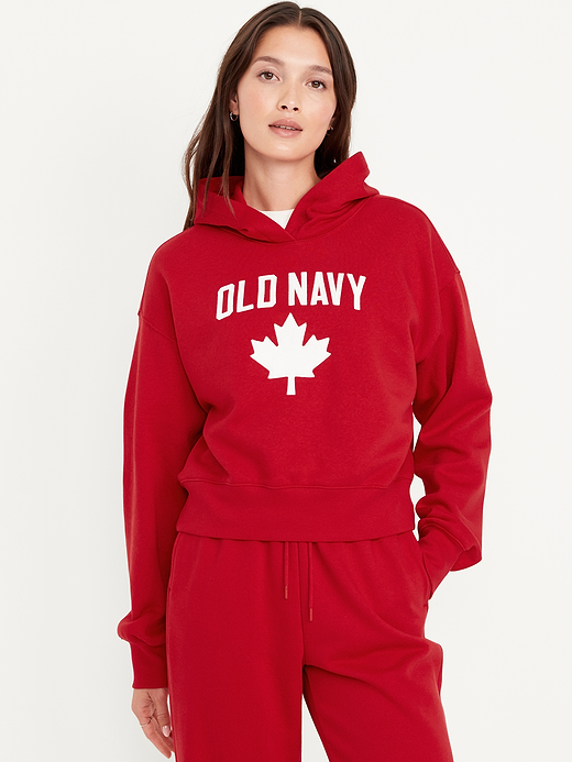Old Navy Oversized Canada Logo-Graphic Hoodie