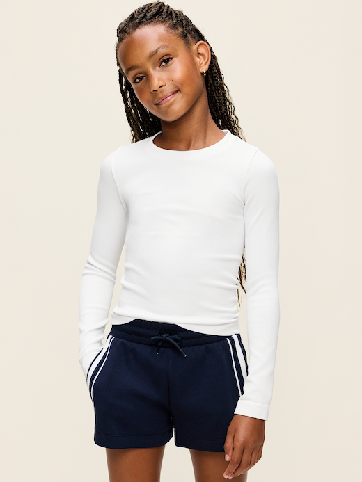 Old Navy Fitted Long-Sleeve Seamless Ribbed Performance Top for Girls — photo 1