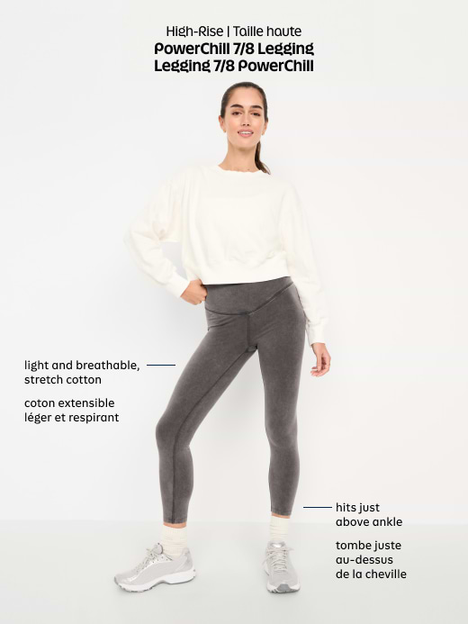 Old Navy High-Waisted PowerChill 7/8 Cotton Leggings — photo 10