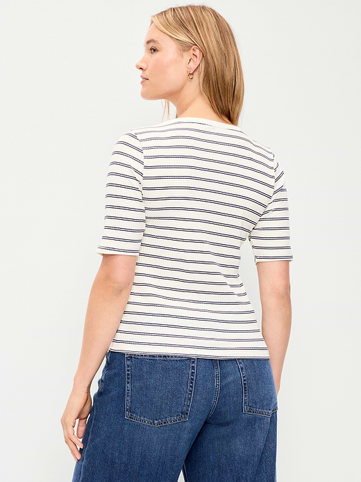 Old Navy Scoop-Neck Fitted Henley Top — photo 8
