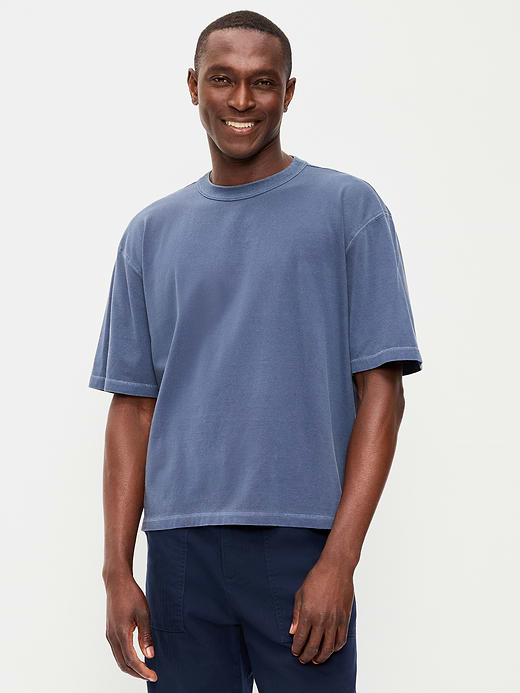 Old Navy Garment-Dyed Heavyweight Cropped T-Shirt — photo 1