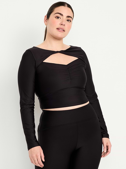 Old Navy PowerSoft Long-Sleeve Cut-Out Top — photo 6