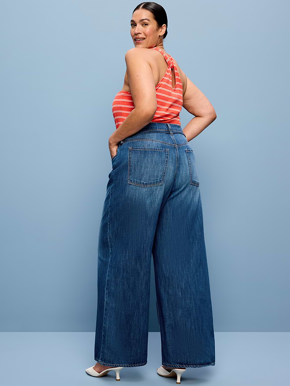 Old Navy High-Waisted Drapey Wide-Leg Jeans — photo 11