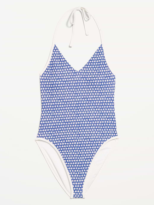 Old Navy Pique V-Neck Halter Swimsuit — photo 5