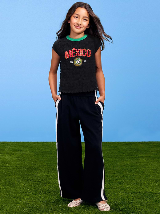 Old Navy FIFA World Cup 26™ Brazil Smocked Graphic T-Shirt for Girls — photo 1
