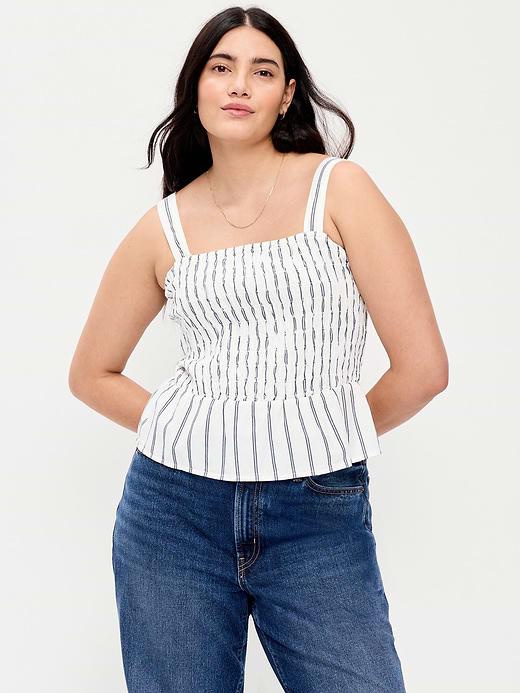 Old Navy Smocked Peplum Tank Top — photo 6