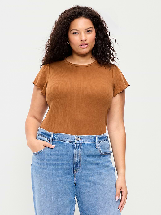 Old Navy Lettuce-Edge Pointelle Top — photo 8