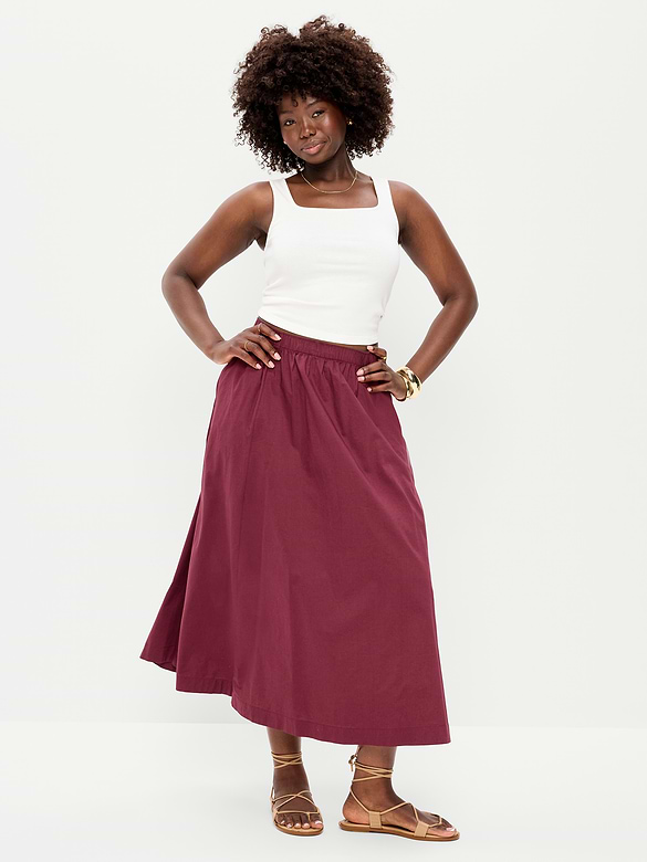 Old Navy Poplin Midi Skirt — photo 6