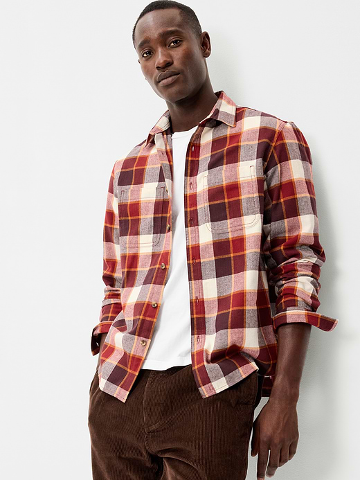 Old Navy Relaxed Long-Sleeve Flannel Pocket Shirt — photo 4