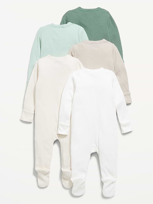Old Navy 2-Way-Zip Sleep & Play Footed One-Piece 5-Pack for Baby — photo 4