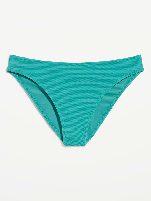 Old Navy Mid-Rise Textured Bikini Swim Bottoms — photo 4