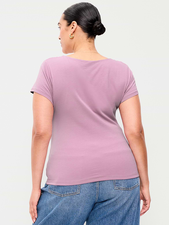 Old Navy Hug Double-Layer Scoop-Neck Top — photo 9