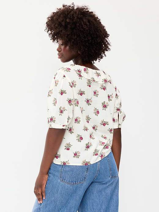 Old Navy Ruffle Collar Tie-Front Top — photo 7