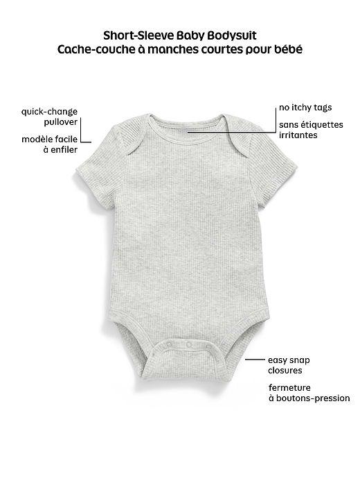 Old Navy Unisex Short-Sleeve Logo-Graphic Bodysuit for Baby — photo 3
