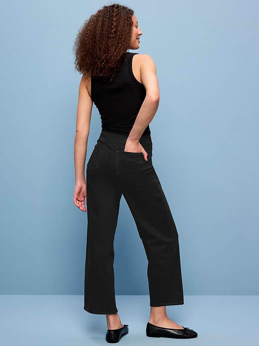 Old Navy High-Waisted Weekender Pull-On Crop Wide-Leg Jeans — photo 4