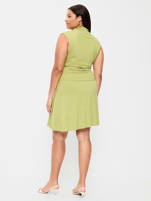 Old Navy Gathered Mock-Neck Drop-Waist Mini Dress — photo 10