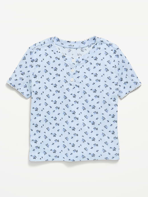 Old Navy Cozy Short-Sleeve Pointelle-Knit Top for Toddler Girls — photo 1