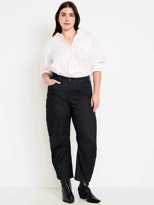 Old Navy High-Waisted Wow Barrel-Leg Ankle Jeans — photo 7