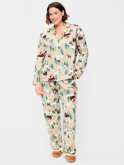 Old Navy Printed Flannel Pajama Pant Set for Women — photo 5