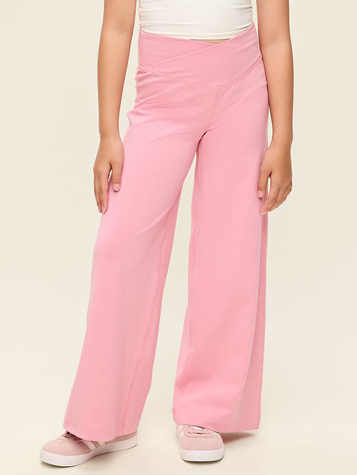 Old Navy High-Waisted PowerChill Crossover Wide-Leg Pants for Girls — photo 1