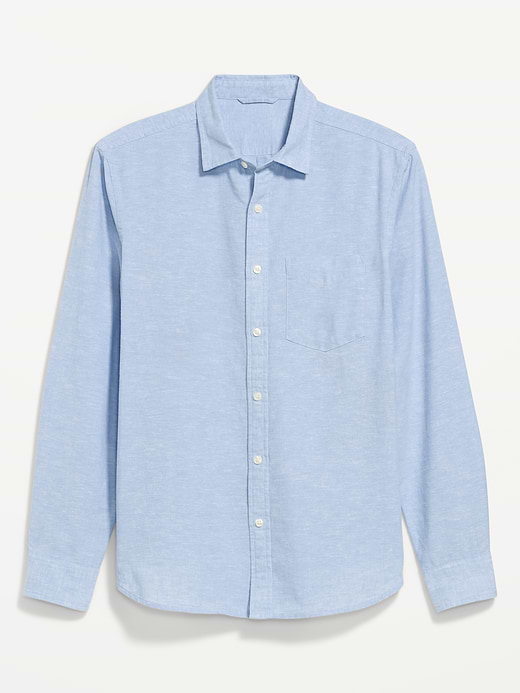 Old Navy Classic Fit Linen-Blend Shirt — photo 5