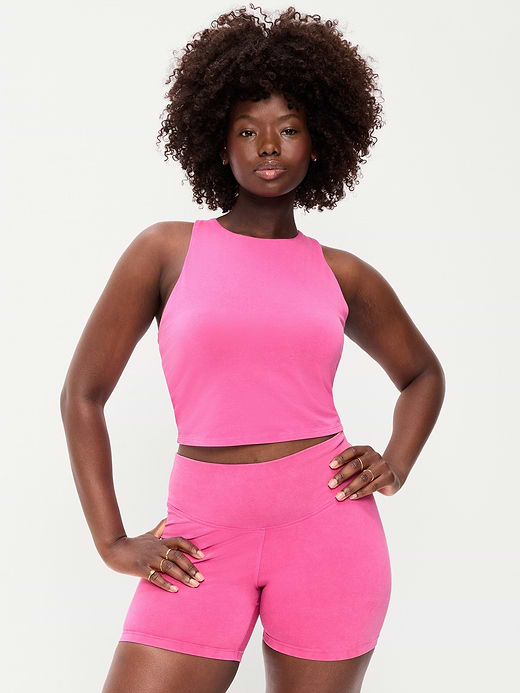 Old Navy Light Support PowerChill High-Neck Racerback Sports Bra — photo 6