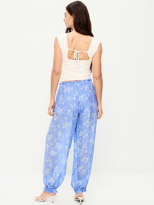 Old Navy High-Waisted Sheer Chiffon Harem Pants — photo 4