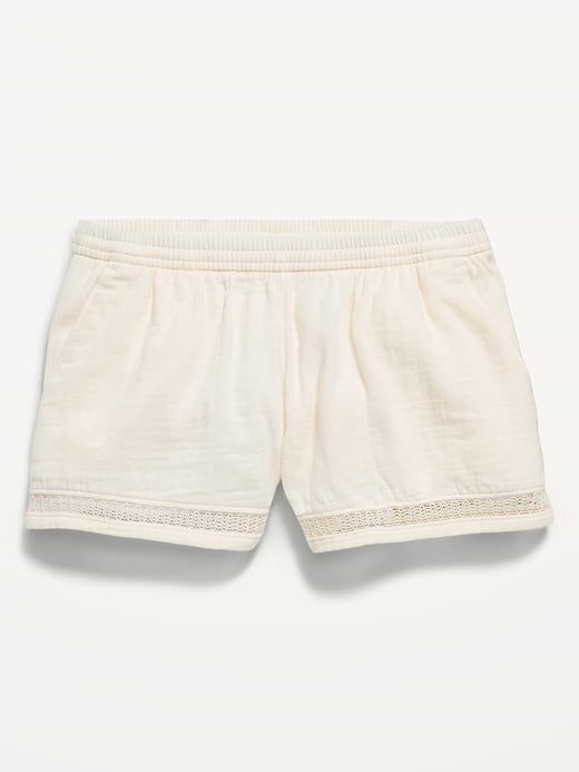Old Navy Double-Weave Crochet-Trim Shorts for Girls — photo 1