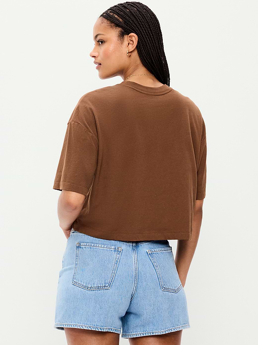 Old Navy Johnny Cash™ Crew-Neck Oversized Crop T-Shirt — photo 3