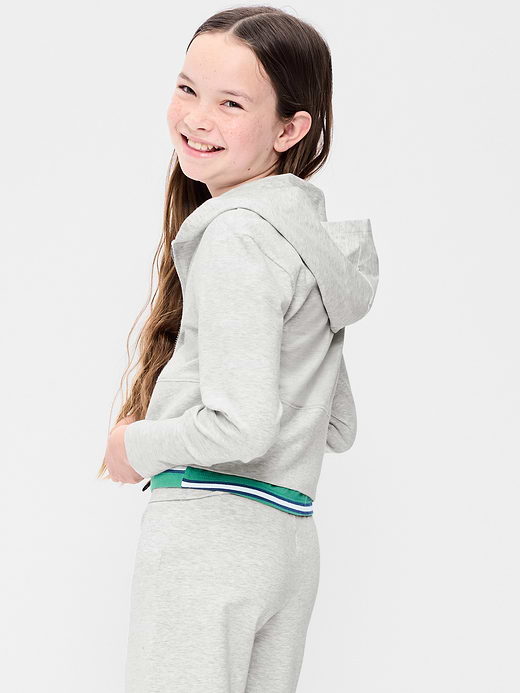 Old Navy Fitted Cropped 2-Way-Zip Hoodie for Girls — photo 3