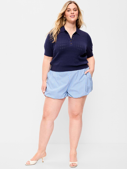 Old Navy Poplin Bubble Hem Shorts — photo 7