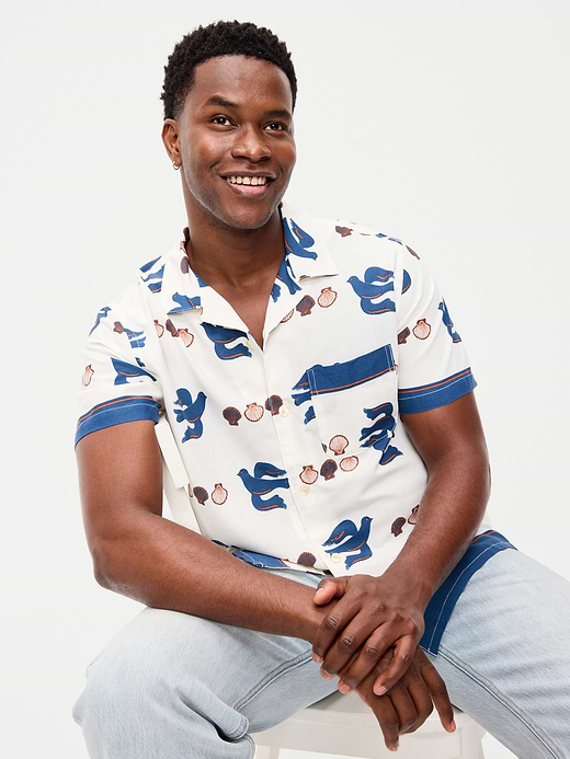 Old Navy Short-Sleeve Floral Camp Shirt — photo 4