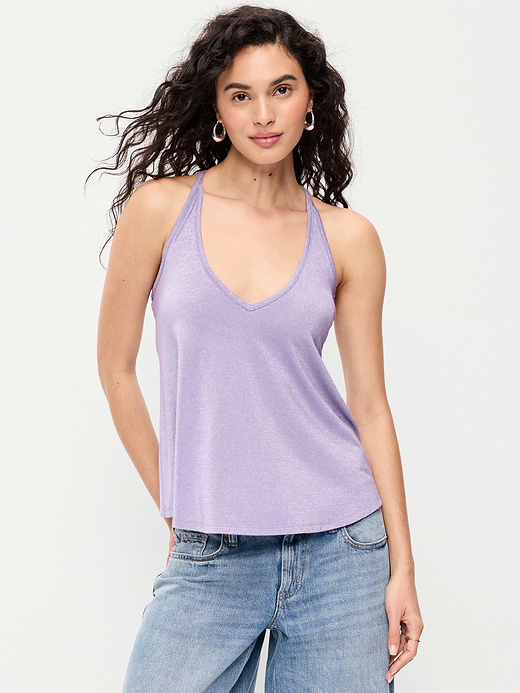 Old Navy Strappy-Back Shimmer Swing Tank Top — photo 1