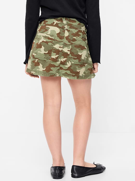 Old Navy Pleated Utility Denim Skirt for Girls — photo 3
