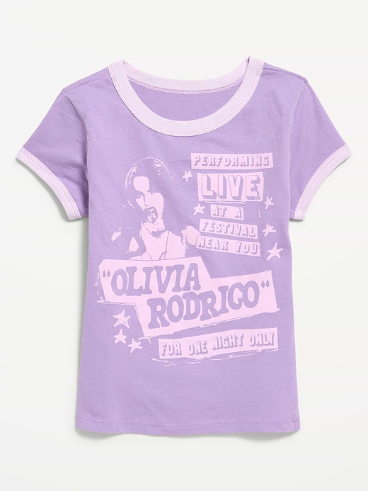Old Navy Olivia Rodrigo™ Fitted Ribbed Ringer Graphic T-Shirt for Girls — photo 1