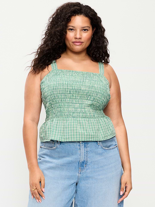 Old Navy Smocked Peplum Tank Top — photo 8