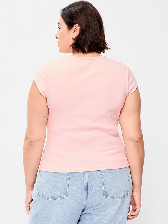 Old Navy Snug High V-Neck T-Shirt — photo 10