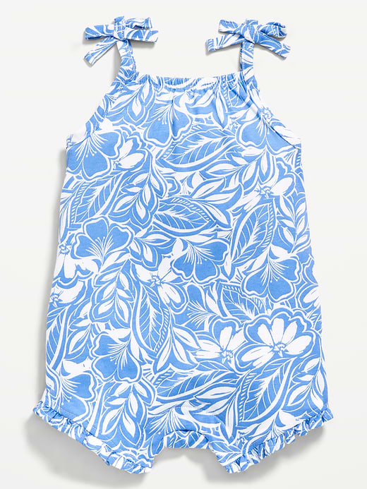 Old Navy Printed Sleeveless Tie-Strap Romper for Baby