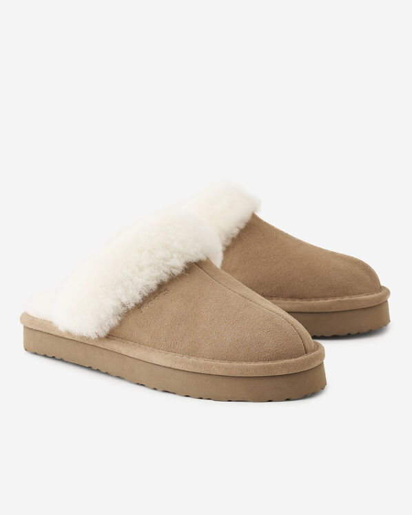 Roots Womens Shearling Platform Slipper — photo 3