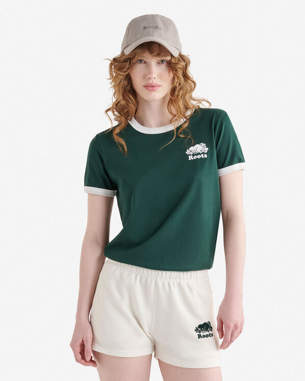 Roots Womens Organic Cooper Ringer T-Shirt — photo 1